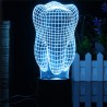 Lâmpada LED RGB de dente 3D - USB - touch-light