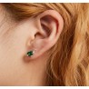 925 Sterling silver dinosaur with green zircon - stud earringsEarrings