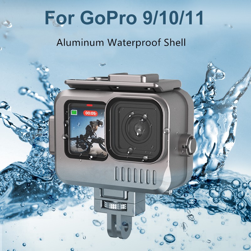 Estojo de alumínio para GoPro 9 - 10 -11 - à prova d'água - subaquático 40M - proteção