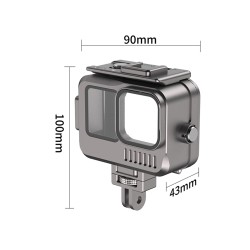 Estojo de alumínio para GoPro 9 - 10 -11 - à prova d'água - subaquático 40M - proteção