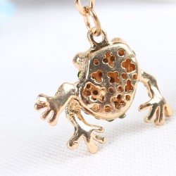Chaveiro Sapo Cristal Dourado