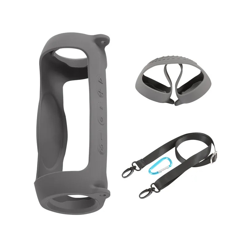 JBL Charge 5 - Capa protetora de silicone macio para alto-falante Bluetooth com alça