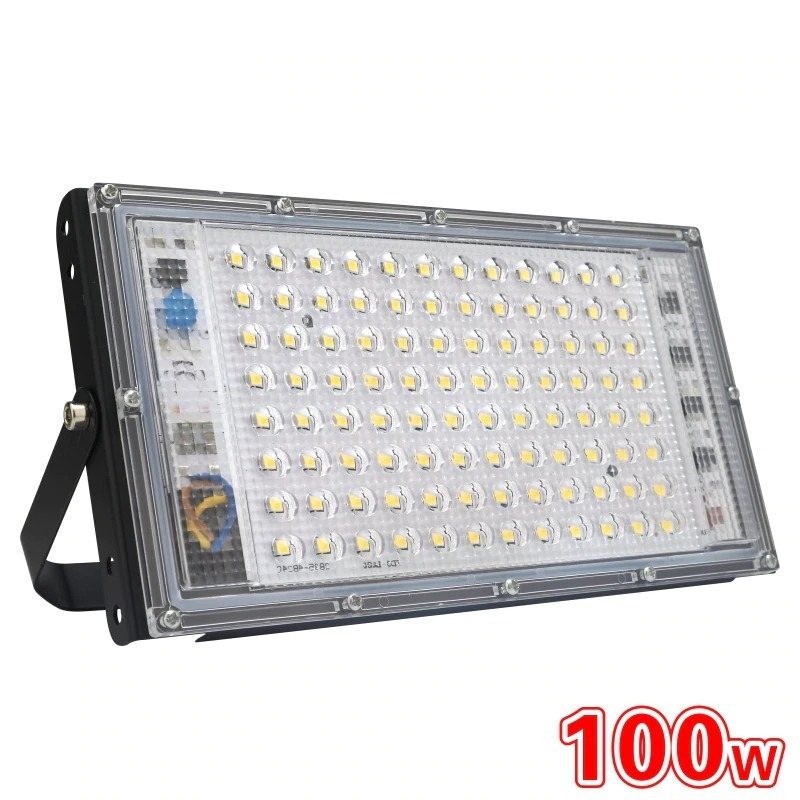 100W - AC 220V 230V 240V - Holofote LED - IP65 à prova d'água - refletor externo