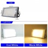 100W - AC 220V 230V 240V - Holofote LED - IP65 à prova d'água - refletor externo