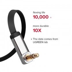 Cabo de áudio AUX Ugreen - conector 3,5 mm - 0,5 m - 1 m - 1,5 m - 2 m - 3 m - 5 m