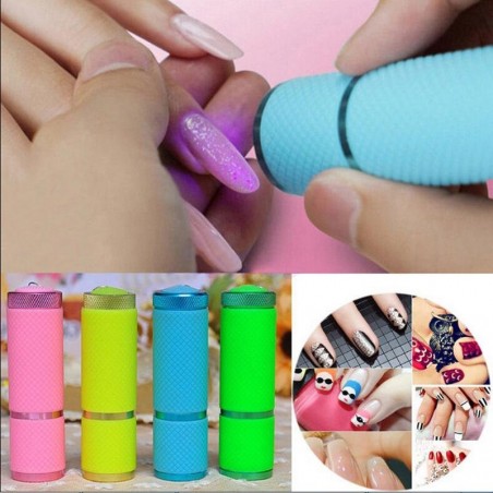 Mini secador de unhas - lanterna - LED - UV - lâmpada de cura em gel