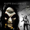 Zumbi 3D - máscara facial completa de Halloween