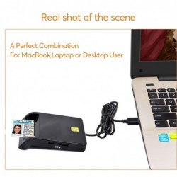 UTHAI - Leitor de cartão inteligente - para cartão bancário / SIM / IC / ID / EMV / SD / TF / MMC / USB - ISO / Windows / Linux