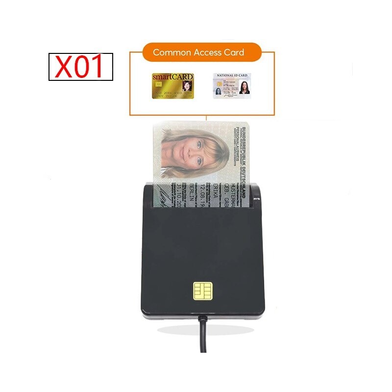 UTHAI - Leitor de cartão inteligente - para cartão bancário / SIM / IC / ID / EMV / SD / TF / MMC / USB - ISO / Windows / Linux