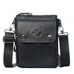 Bolsa de ombro luxuosa - design de aba - couro genuíno
