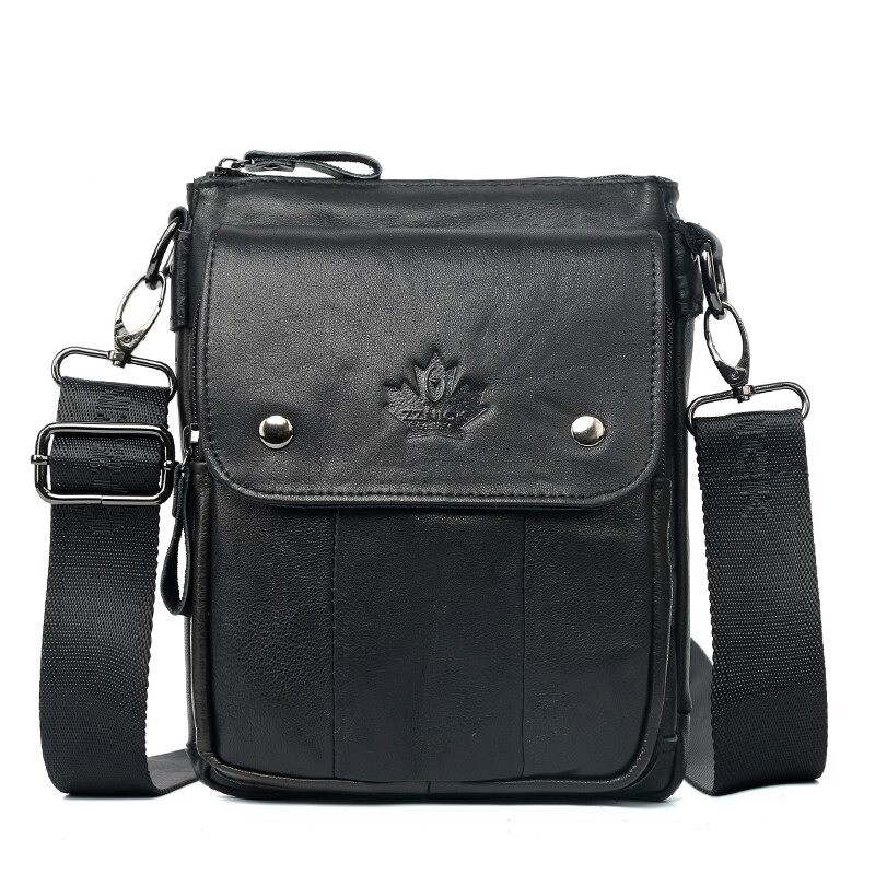 Bolsa de ombro luxuosa - design de aba - couro genuíno