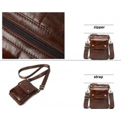 Bolsa de ombro luxuosa - design de aba - couro genuíno