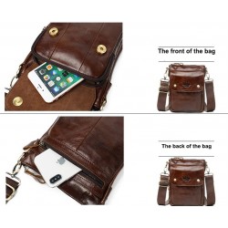 Bolsa de ombro luxuosa - design de aba - couro genuíno