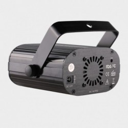 Mini luz de palco - projetor laser - com controle remoto - RGB - LED - 96 padrões