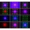 Mini luz de palco - projetor laser - com controle remoto - RGB - LED - 96 padrões