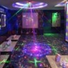 Mini luz de palco - projetor laser - com controle remoto - RGB - LED - 96 padrões
