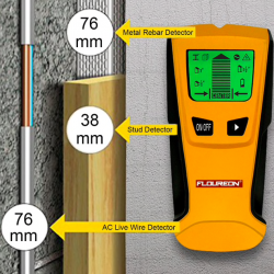 3 in 1 - stud center finder metal / AC live wire detectorMeasurement