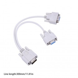 VGA SVGA - 1 to 2 monitors - male to 2 dual female Y - 15 pin - adapter - splitter cableCables