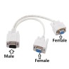 VGA SVGA - 1 to 2 monitors - male to 2 dual female Y - 15 pin - adapter - splitter cableCables