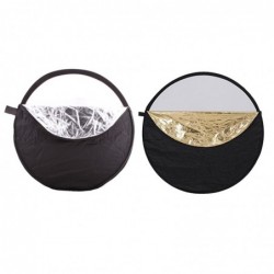 Refletor fotográfico 5 em 1 - disco redondo dobrável - com bolsa - 60cm