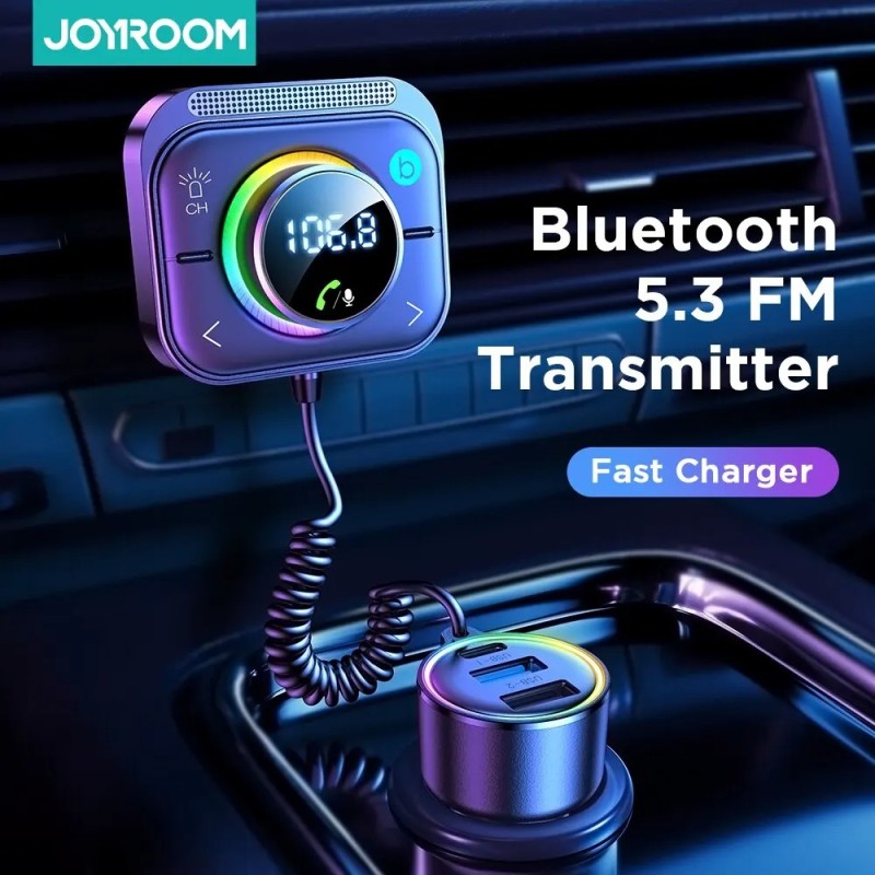 Transmissor FM Bluetooth universal para carro - carregador USB duplo - microfone embutido