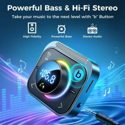 Transmissor FM Bluetooth universal para carro - carregador USB duplo - microfone embutido