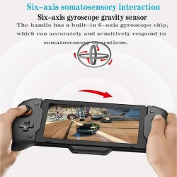 Punho portátil - vibração de motor duplo - giroscópio de 6 eixos - Joycon - para controlador de gamepad Nintendo Switch