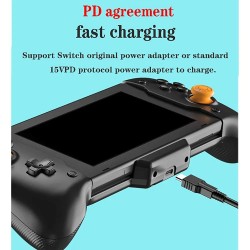 Punho portátil - vibração de motor duplo - giroscópio de 6 eixos - Joycon - para controlador de gamepad Nintendo Switch