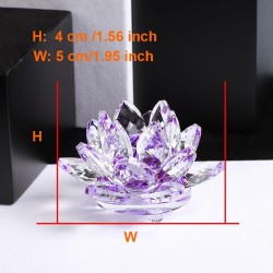 Flor de lótus de cristal colorida - estatueta