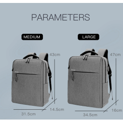 Bolsa moderna para laptop - mochila - com porta de carregamento USB - à prova d'água