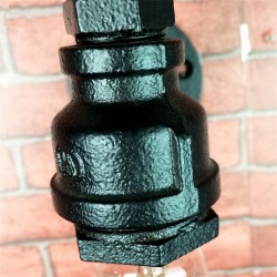 Tubo industrial americano - luminária de parede de ferro
