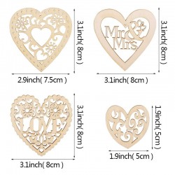 Enfeite de casamentos de madeira - coração de amor cortado a laser - enfeite pendurado - decoração de casamento rústico