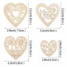 Enfeite de casamentos de madeira - coração de amor cortado a laser - enfeite pendurado - decoração de casamento rústico