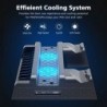 Base de carregamento dupla - suporte de resfriamento - LED - para controlador PS4 / PS4 Slim / PS4 Pro