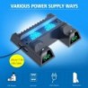 Base de carregamento dupla - suporte de resfriamento - LED - para controlador PS4 / PS4 Slim / PS4 Pro
