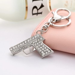 Mini crystal gun - keychainKeyrings