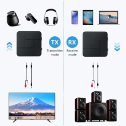 Audio receiver - transmitter - Bluetooth - 3.5mm AUX jack - RCA - USB - wireless adapter with micAudio