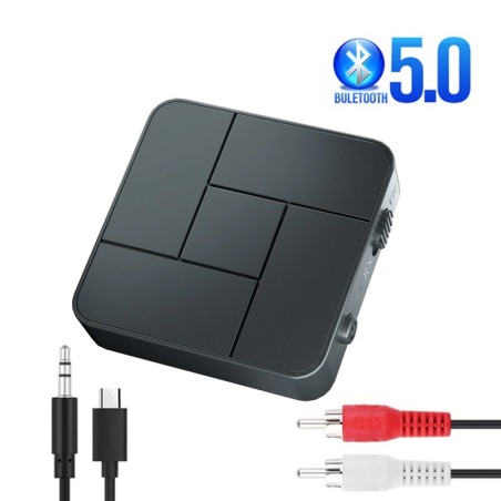 Audio receiver - transmitter - Bluetooth - 3.5mm AUX jack - RCA - USB - wireless adapter with micAudio