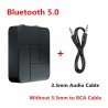 Receptor de áudio - transmissor - Bluetooth - conector AUX de 3,5 mm - RCA - USB - adaptador sem fio com microfone
