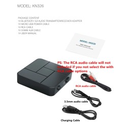 Audio receiver - transmitter - Bluetooth - 3.5mm AUX jack - RCA - USB - wireless adapter with micAudio