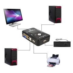 KVM switcher - splitter - 2 port - USB 2.0 - 1920*1440 VGA SVGACables