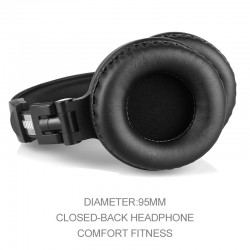 Fones de ouvido profissionais para estúdio de DJ - fone de ouvido estéreo com fio - com microfone