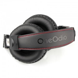 Fones de ouvido profissionais para estúdio de DJ - fone de ouvido estéreo com fio - com microfone