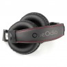Fones de ouvido profissionais para estúdio de DJ - fone de ouvido estéreo com fio - com microfone