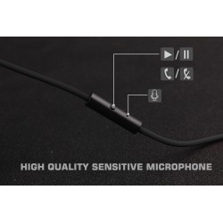 Fones de ouvido profissionais para estúdio de DJ - fone de ouvido estéreo com fio - com microfone
