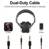 Fones de ouvido profissionais para estúdio de DJ - fone de ouvido estéreo com fio - com microfone