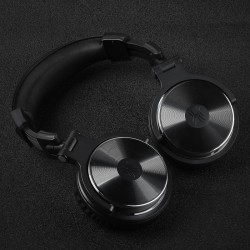 Fones de ouvido profissionais para estúdio de DJ - fone de ouvido estéreo com fio - com microfone