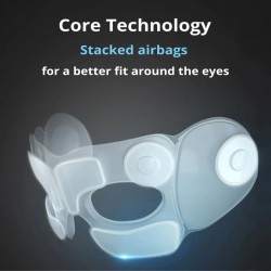Massageador ocular inteligente - compressão de ar aquecido - olhos cansados - olheiras - massagem - relaxamento - Bluetooth