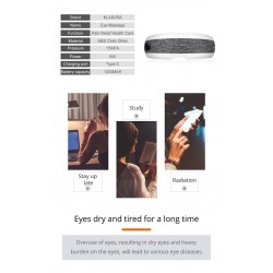 Massageador ocular inteligente - compressão de ar aquecido - olhos cansados - olheiras - massagem - relaxamento - Bluetooth