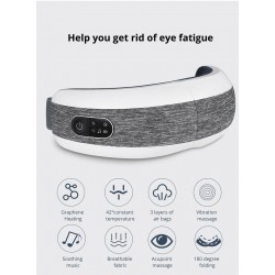 Massageador ocular inteligente - compressão de ar aquecido - olhos cansados - olheiras - massagem - relaxamento - Bluetooth